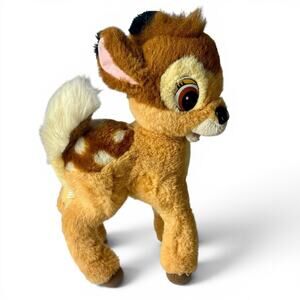 Vintage 1992 Disney Mattel Bambi Plush 14" Standing Posable Stuffed Animal Deer